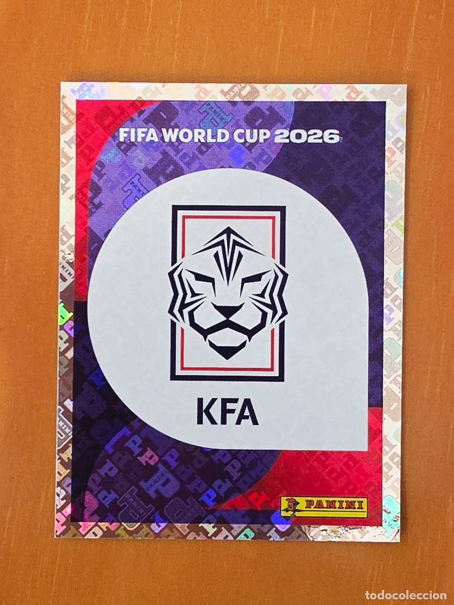 Cromos de F&uacute;tbol: KOR 1 Escudo logo emblema Corea del Sur, Panini FIFA World Cup Mundial 2026 Sticker
