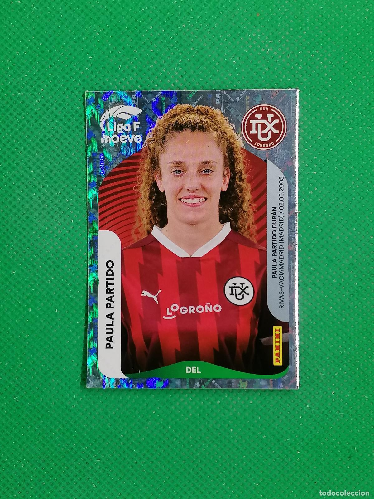 Cromos de F&uacute;tbol: 160 PAULA PARTIDO DUX LOGRO&Ntilde;O ⚽ PANINI LIGA FEMENINA F MOEVE 25 26 2025 2026 ⚽