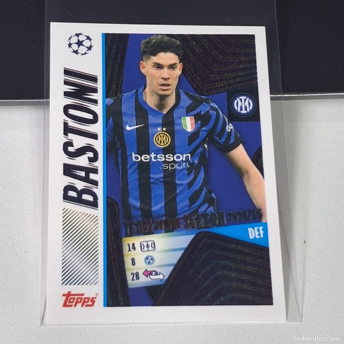 Cromos de F&uacute;tbol: B5 7 ALESSANDRO BASTONI TEAM OF THE SEASON INTE UEFA CHAMPIONS LEAGUE STICKER TOPPS 2025-26 2026 UCL