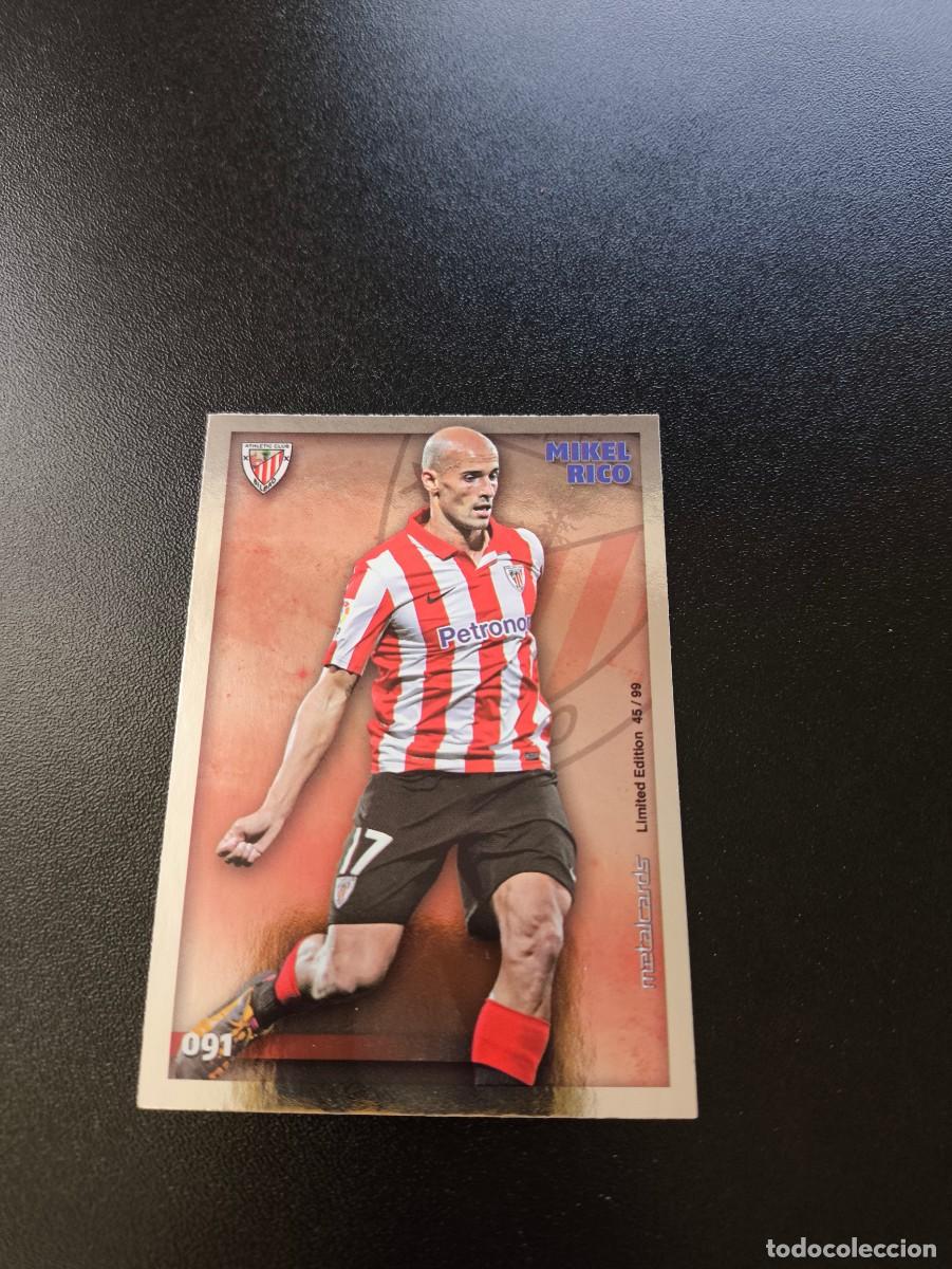 Football Stickers: 91 Mikel Rico METALCARDS ATHLETIC DE BILBAO MUNDICROMO LIGA 2014 2015 14 15 NO PANINI ESTE