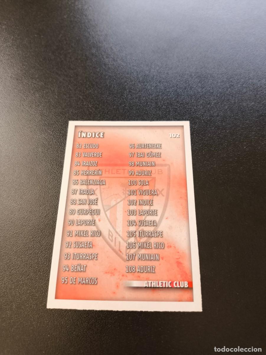 Cromos de F&uacute;tbol: 102 INDICE ATHLETIC DE BILBAO MUNDICROMO LIGA 2014 2015 14 15 NO PANINI ESTE