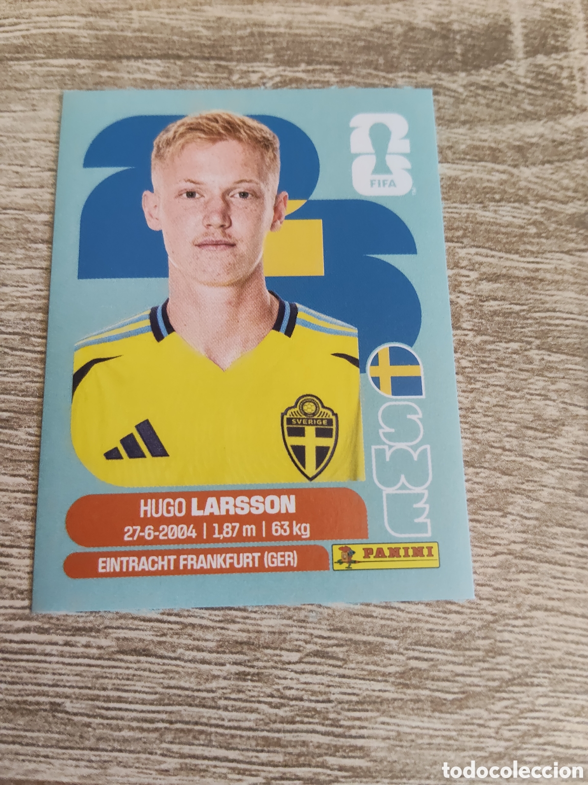 Cromos de F&uacute;tbol: Panini mundial 2026 SWE 9 Hugo Larsson Suecia