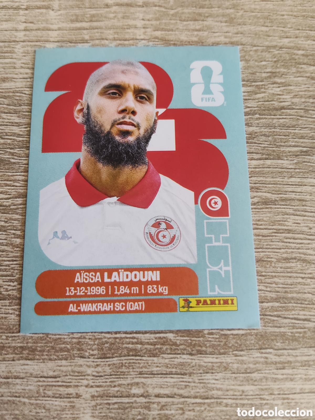 Cartes &agrave; collectionner de Football: Panini mundial 2026 TUN 10 Aissa Laidouni T&uacute;nez