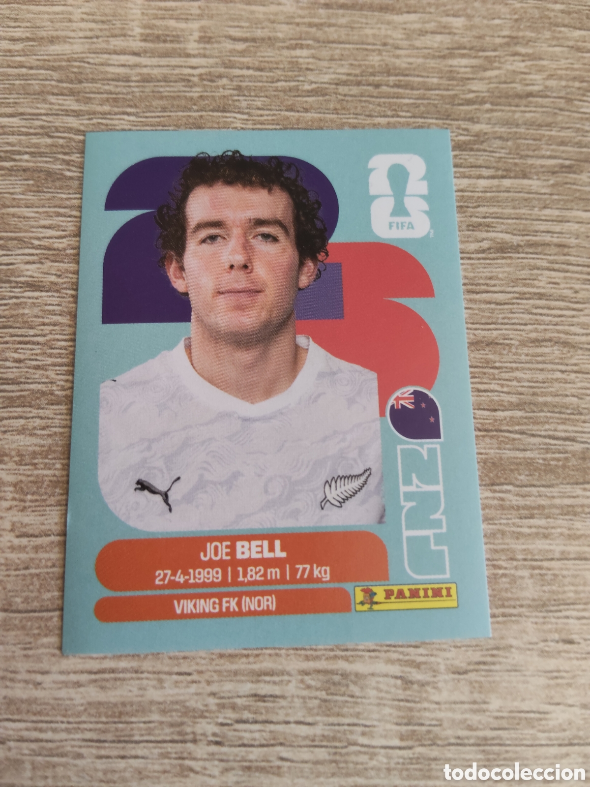 Cromos de F&uacute;tbol: Panini mundial 2026 NZL 10 Joe Bell Nueva Zelanda