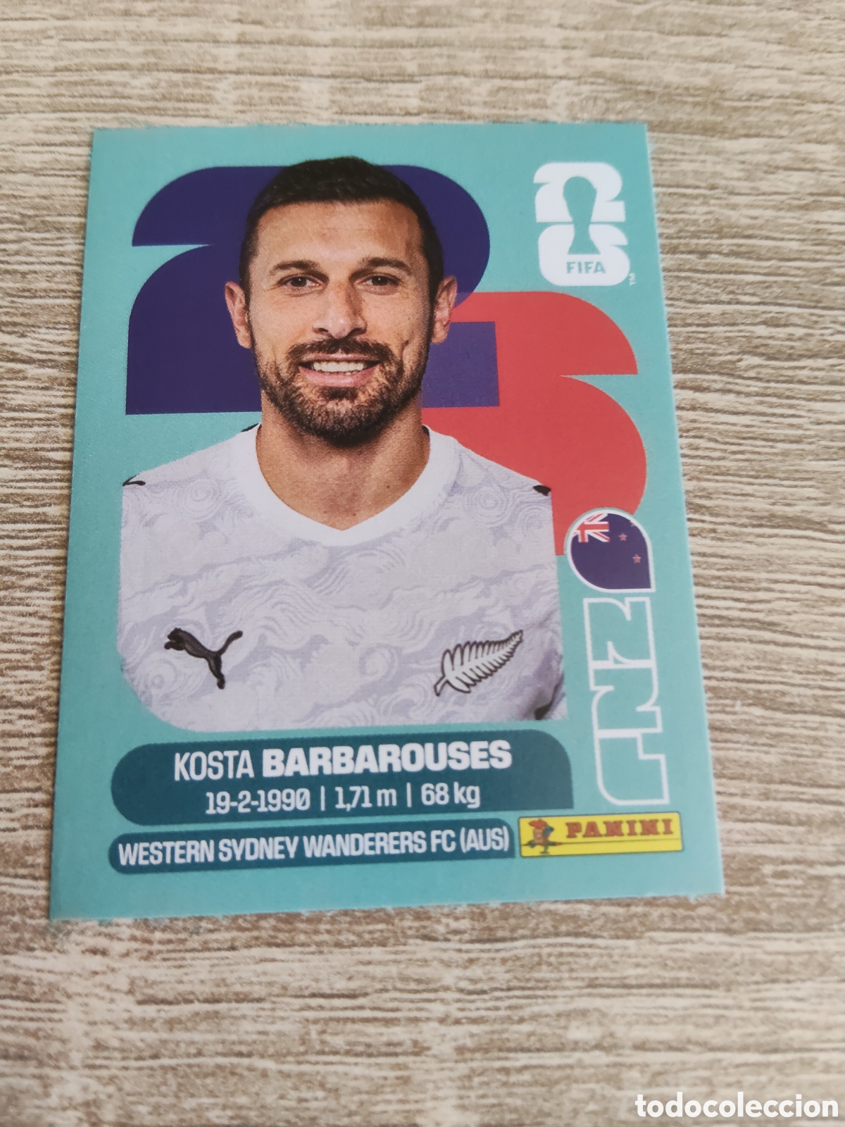 Cromos de F&uacute;tbol: Panini mundial 2026 NZL 20 Kosta Barbarouses Nueva Zelanda