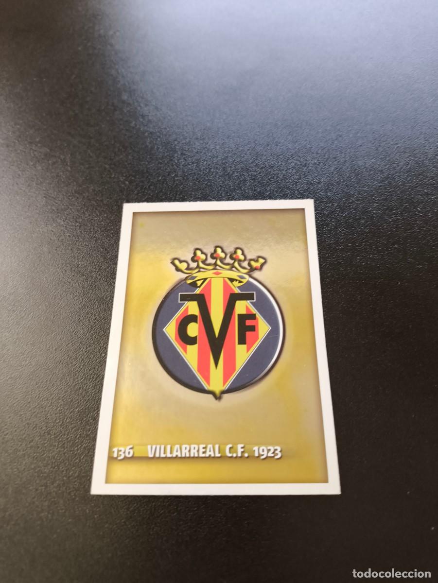 Cromos de F&uacute;tbol: 136 ESCUDO BRILLO LISO VILLARREAL MUNDICROMO LIGA 2014 2015 14 15 NO PANINI ESTE