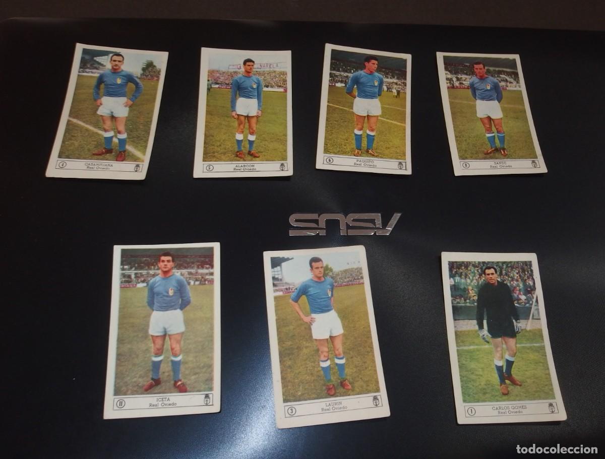 Cromos de F&uacute;tbol: 7 CROMOS REAL OVIEDO,LIGA 59-60,ED.FERCA,SIN PEGAR