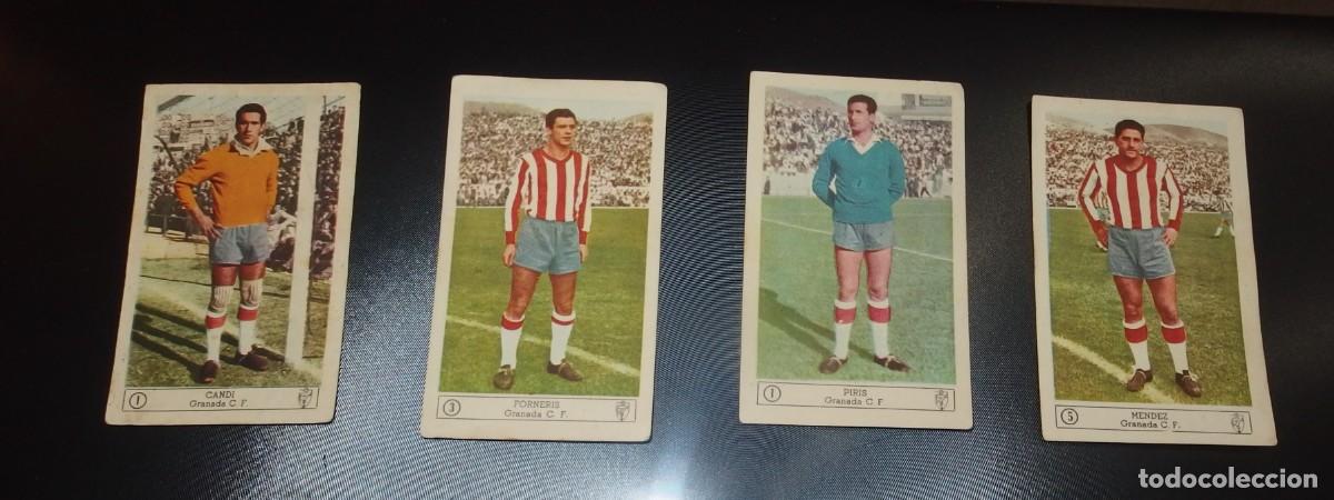 Cromos de F&uacute;tbol: 4 CROMOS DEL GRANADA C.F.,LIGA 59-60,ED.FERCA,SIN PEGAR