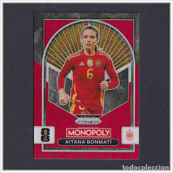 Cromos de F&uacute;tbol: FIFA WORLD CUP 2026 PANINI PRIZM MONOPOLY AITANA BONMATI 99 ROJO ESPA&Ntilde;A COLECCI&Oacute;N MUNDIAL BARCELONA
