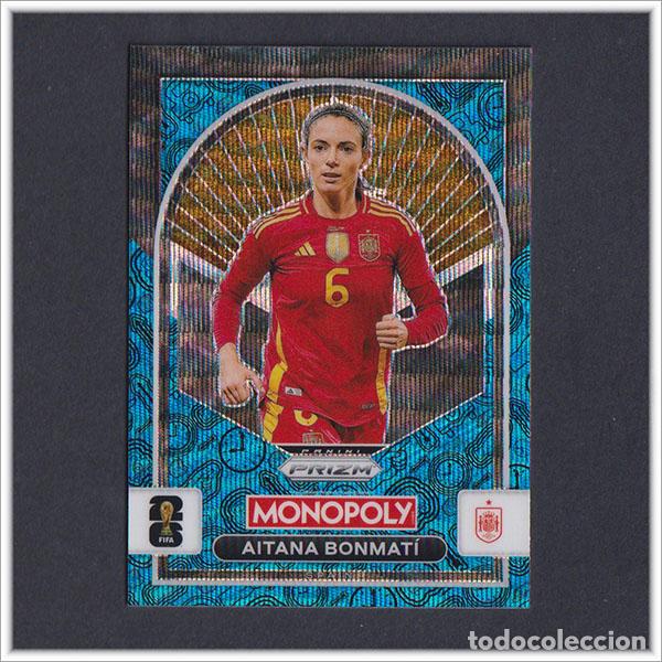 Cromos de F&uacute;tbol: FIFA WORLD CUP 2026 PANINI PRIZM MONOPOLY AITANA BONMATI 99 AZUL ESPA&Ntilde;A COLECCI&Oacute;N MUNDIAL BARCELONA
