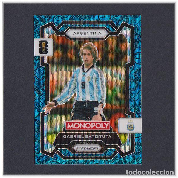 Cromos de F&uacute;tbol: FIFA WORLD CUP 2026 PANINI PRIZM MONOPOLY BATISTUTA 4 AZUL ARGENTINA COLECCI&Oacute;N ALBUM MUNDIAL