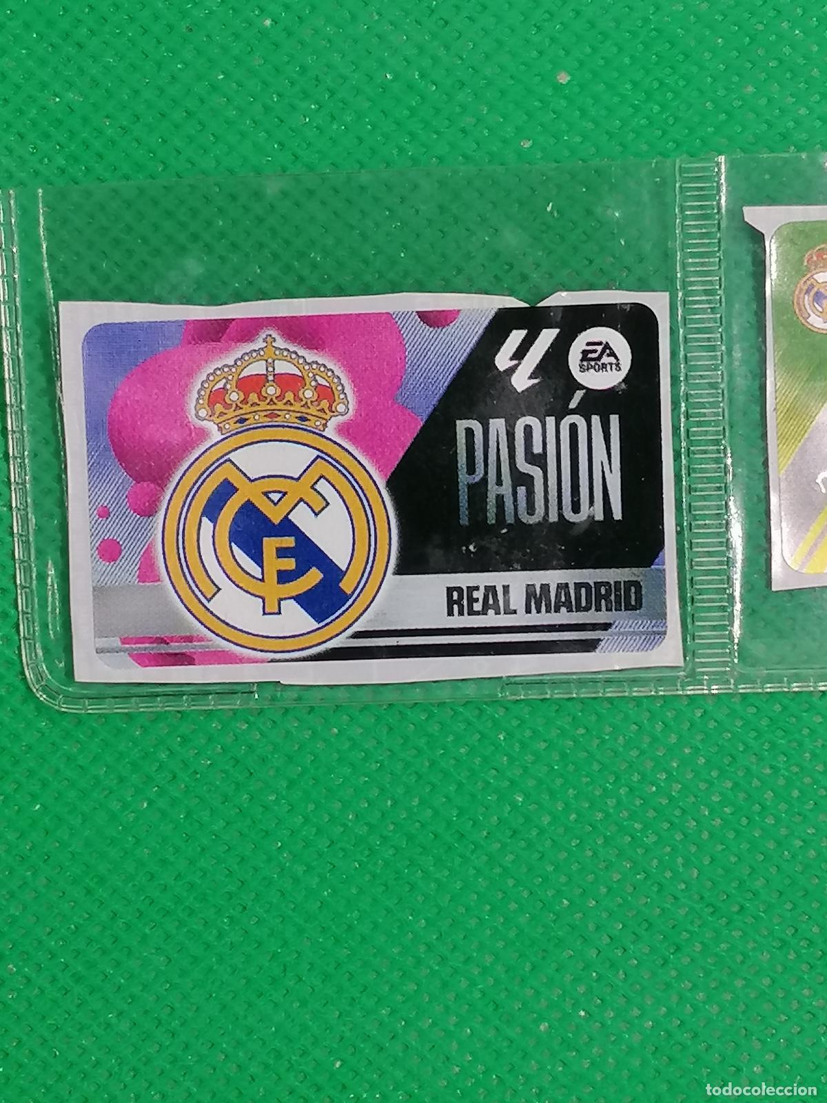Cromos de F&uacute;tbol: ESCUDO PASION REAL MADRID CHICLES SIN PEGAR ⚽ PANINI LIGA ESTE 25 26 2025 2026 ⚽