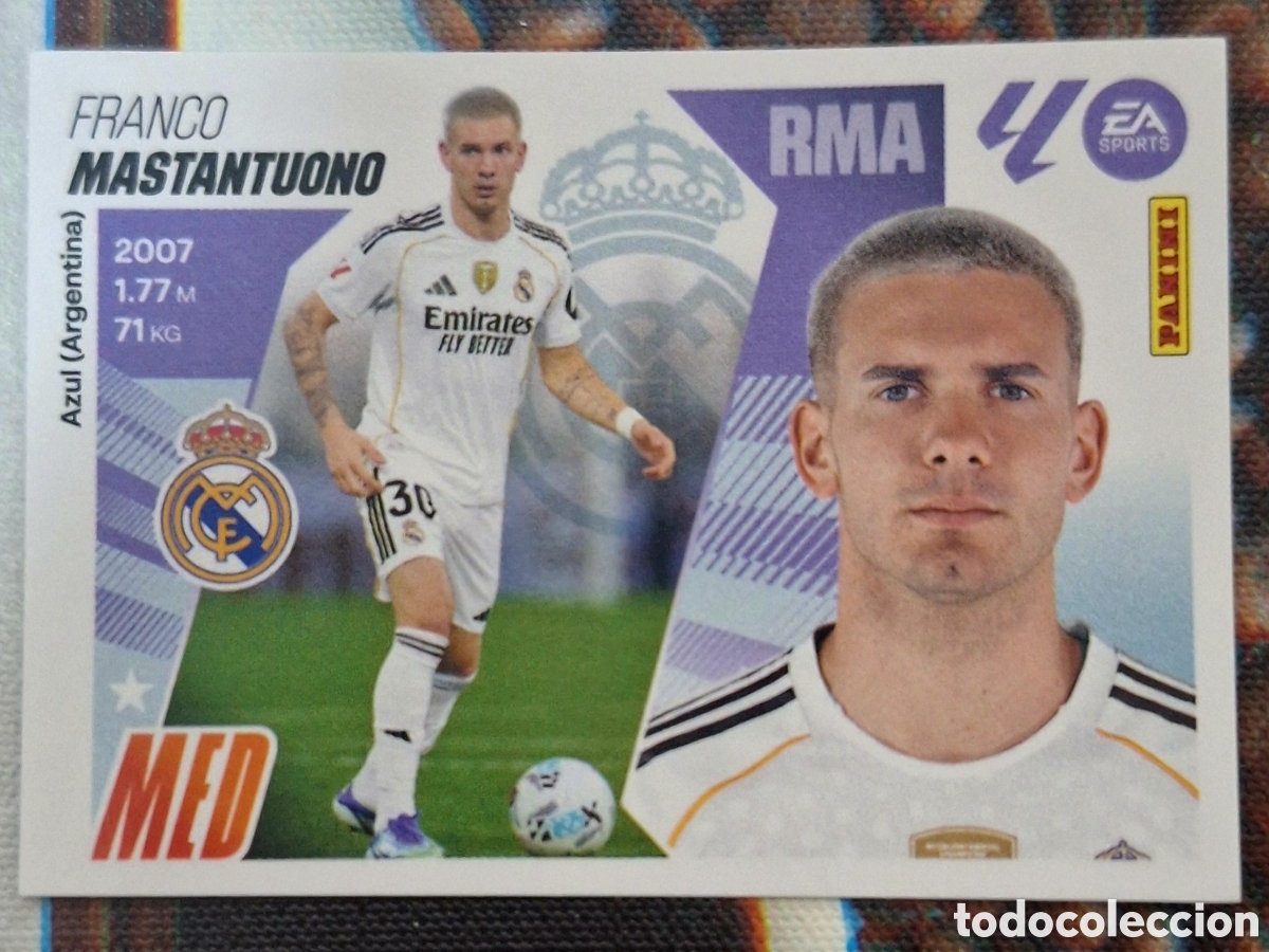 Cromos de F&uacute;tbol: Mastantuono - FICHAJE 46 - LIGA ESTE 2025 2026