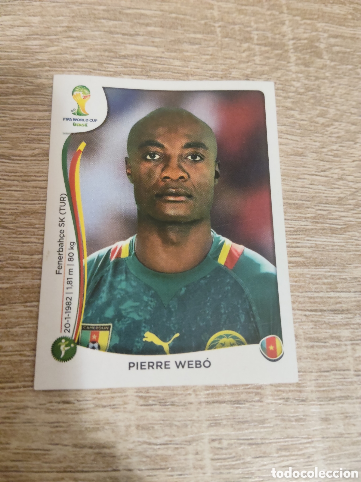 Cromos de F&uacute;tbol: Panini mundial Brasil 2014 106 Pierre Webo Camer&uacute;n