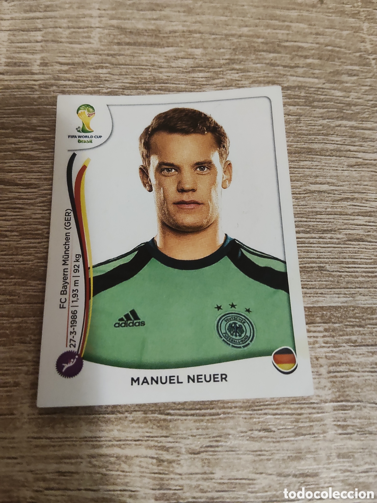Cromos de F&uacute;tbol: Panini mundial Brasil 2014 490 Manuel Neuer Alemania