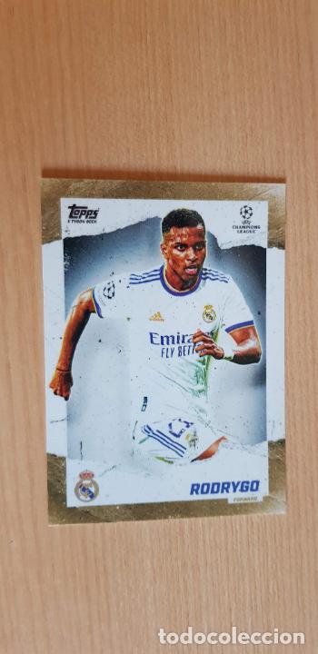Cromos de F&uacute;tbol: Rodrygo (Real Madrid). Cromo Topps Gold Tyson Beck UEFA Champions League 2020-2021 (20-21)
