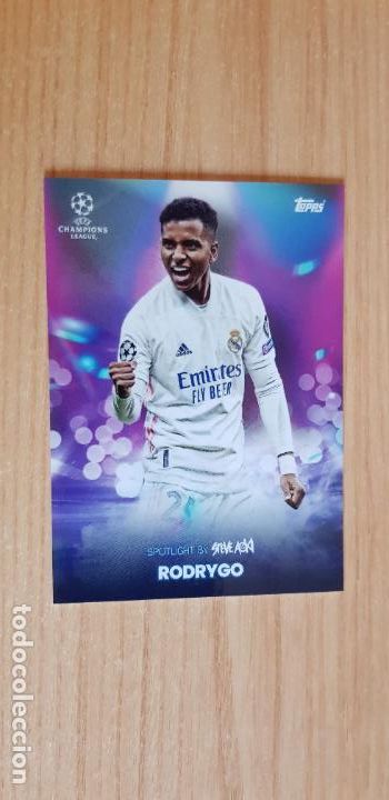 Cromos de F&uacute;tbol: Rodrygo (Real Madrid). Cromo Topps Spotlight Steve Aoki UEFA Champions League 2020-2021 (20-21)