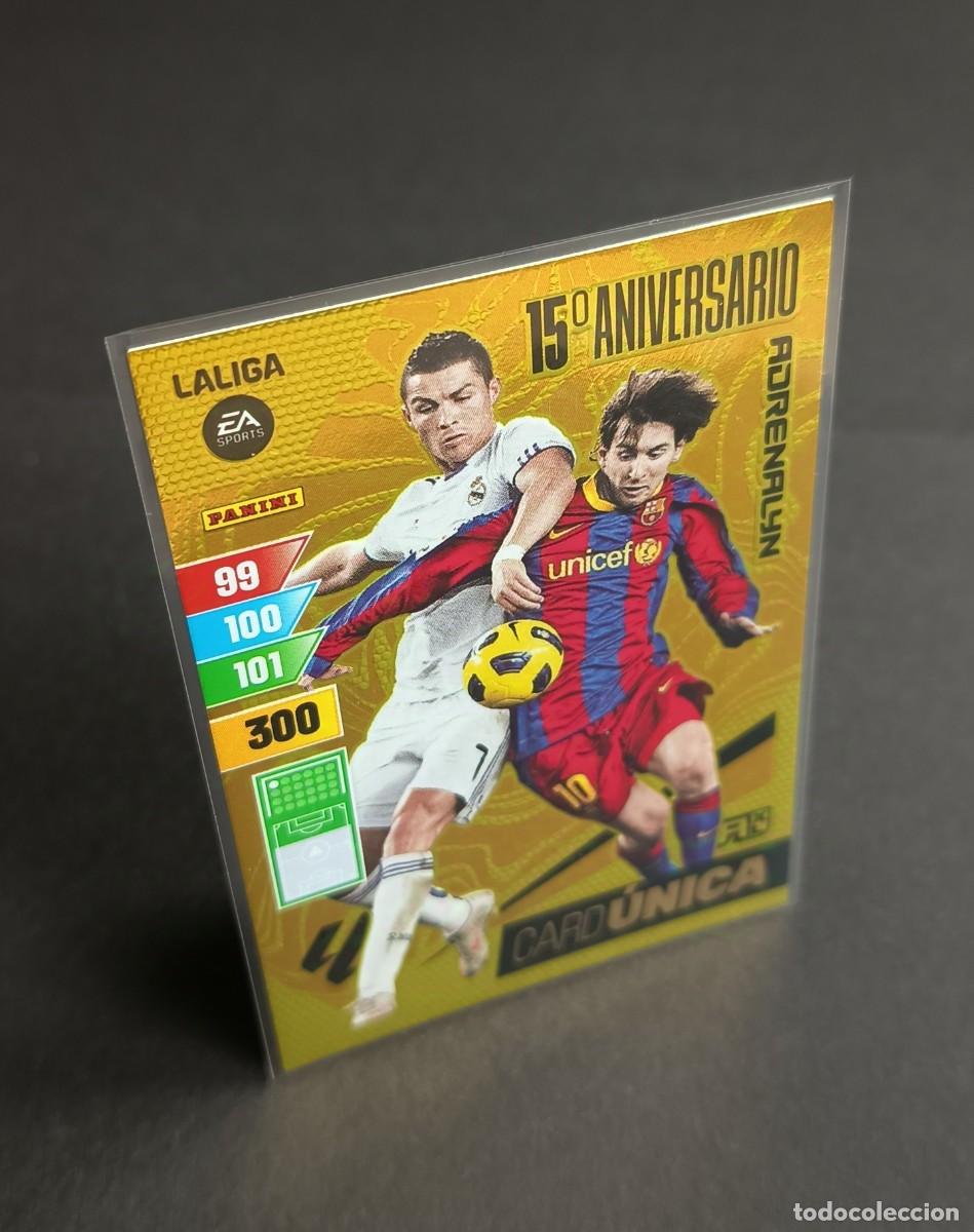 Cromos de F&uacute;tbol: Card Unica Dream Box 15 Aniversario Messi Cristiano Panini Adrenalyn 2023-24