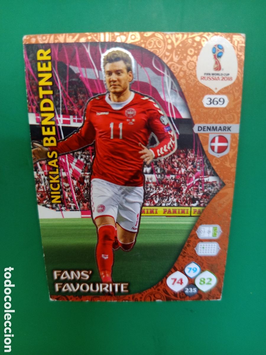 Cromos de F&uacute;tbol: ❇️ CROMO ⚽ BENDTNER DINAMARCA 369 FAN'S. FAVOURITE MUNDIAL FIFA WORLD CUP RUSIA 2018 ADRENALYN ❇️