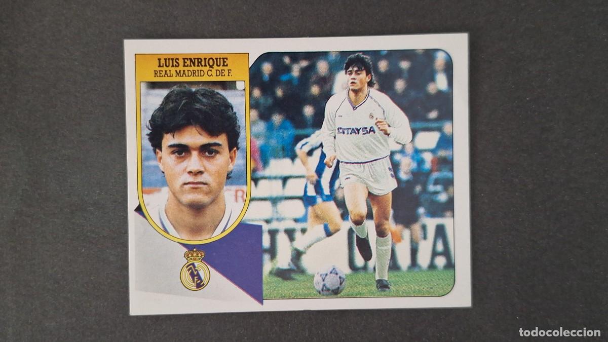 Cromos de F&uacute;tbol: L3 LUIS ENRIQUE REAL MADRID ADHESIVO LIGA ESTE 1991 1992 91 92 NUNCA PEGADO SIN PEGAR