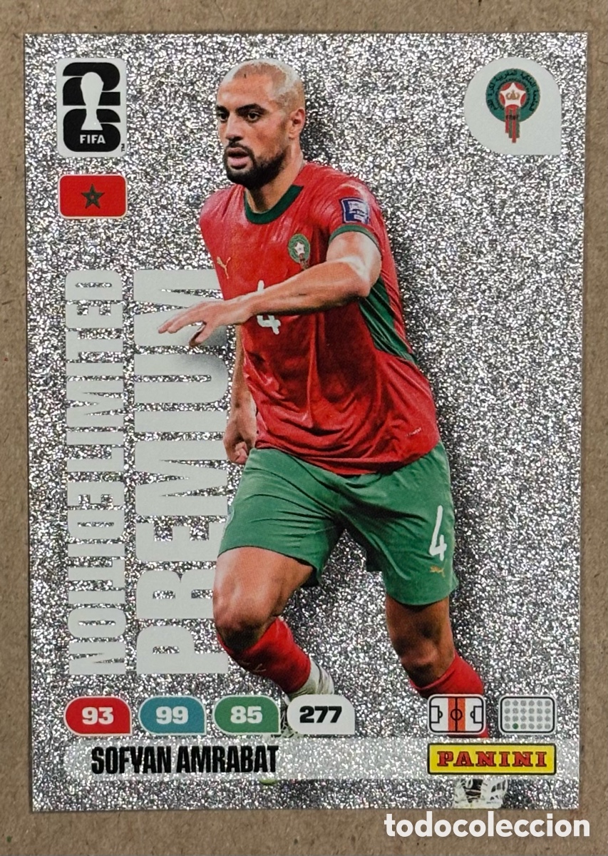 Cromos de F&uacute;tbol: SOFVAN AMRABAT (MARRUECOS). CARTA LIMITED EDITION PREMIUM PANINI ADRENALYN XL FIFA WORLD CUP 2026