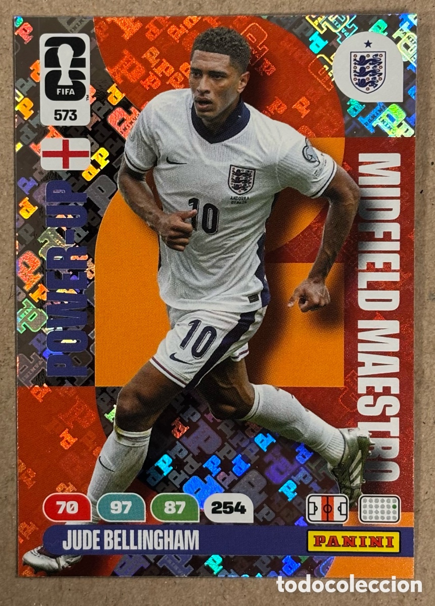 Cromos de F&uacute;tbol: JUDE BELLINGHAM (INGLATERRA). CARTA POWER-UP MIDFIELD MAESTRO PANINI FIFA WORLD CUP 2026. #575