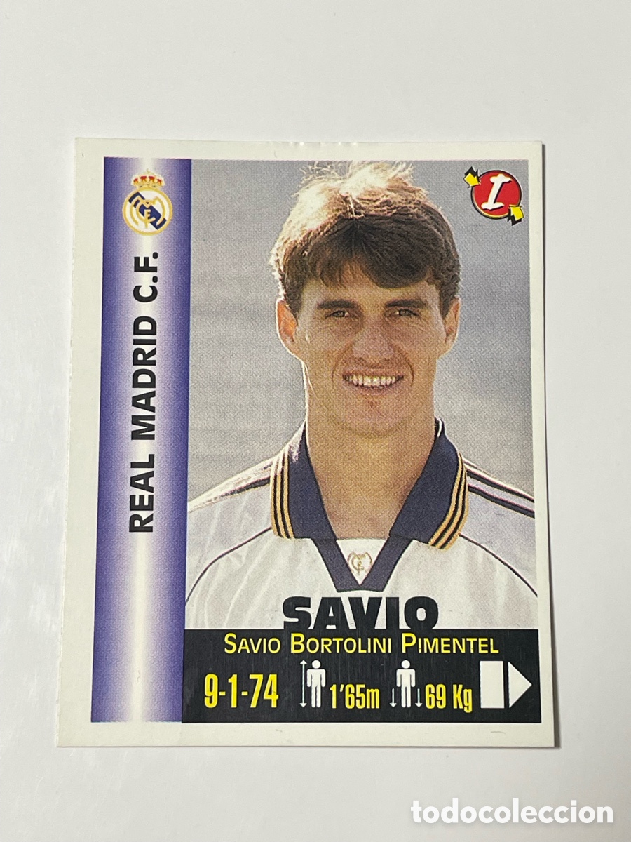 Cromos de F&uacute;tbol: Savio Real Madrid Panini Equipos de Europa 1999 #299