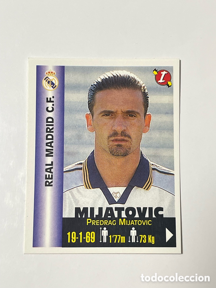 Cromos de F&uacute;tbol: Pedja Mijatovic Real Madrid Panini Equipos de Europa 1999 #301