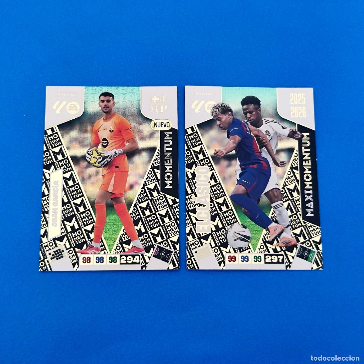 Cromos de F&uacute;tbol: Adrenalyn 2025 2026 / 25 26 Momentum Joan Garc&iacute;a Barcelona Maxi Momentum El Cl&aacute;sico Yamal Vinicius
