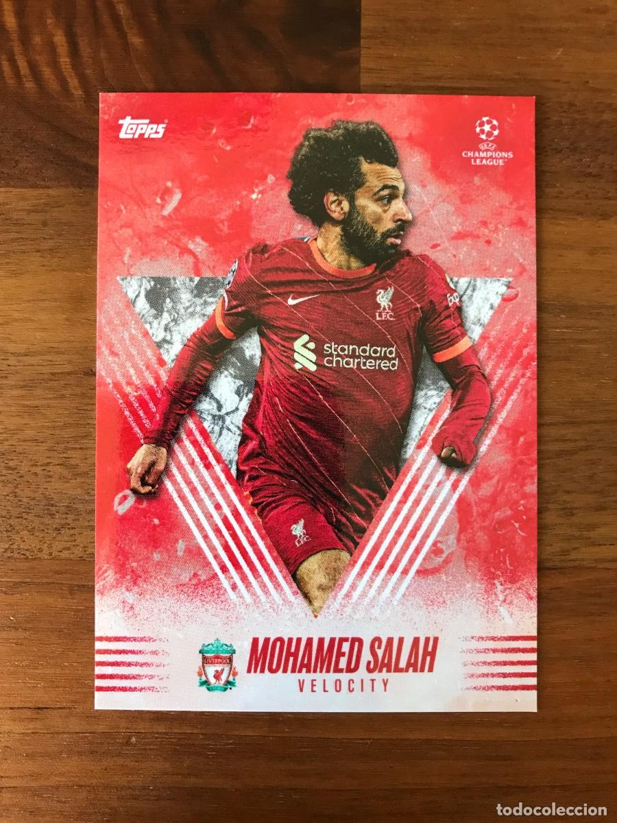Cromos de F&uacute;tbol: MOHAMED SALAH - LIVERPOOL - VELOCITY - TOPPS ALPHONSO DAVIES CURATED SET - 2021 21