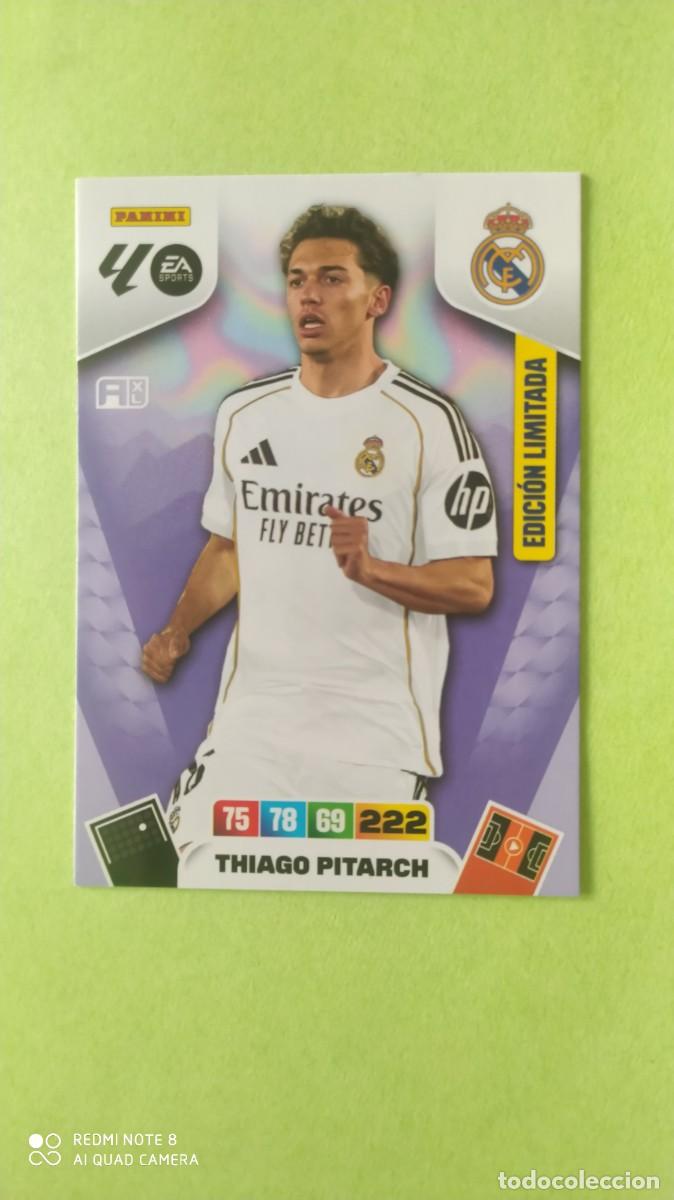 Cromos de F&uacute;tbol: REAL MADRID THIAGO PITARCH EDICION LIMITADA ADRENALYN 2025 2026 -2025 26 -C2