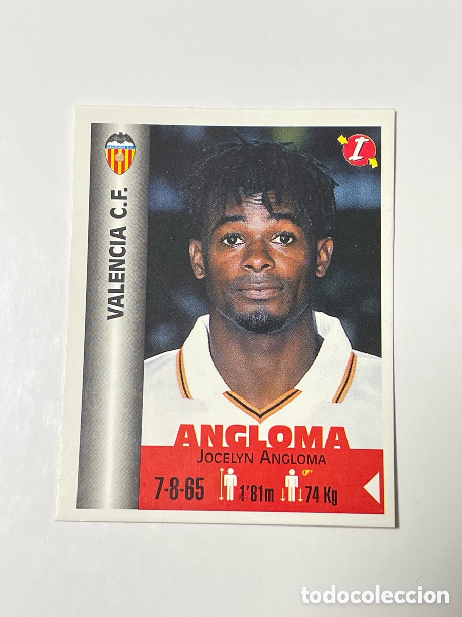 Cromos de F&uacute;tbol: Jocelyn Angloma Valencia Panini Equipos de Europa 1999 #338