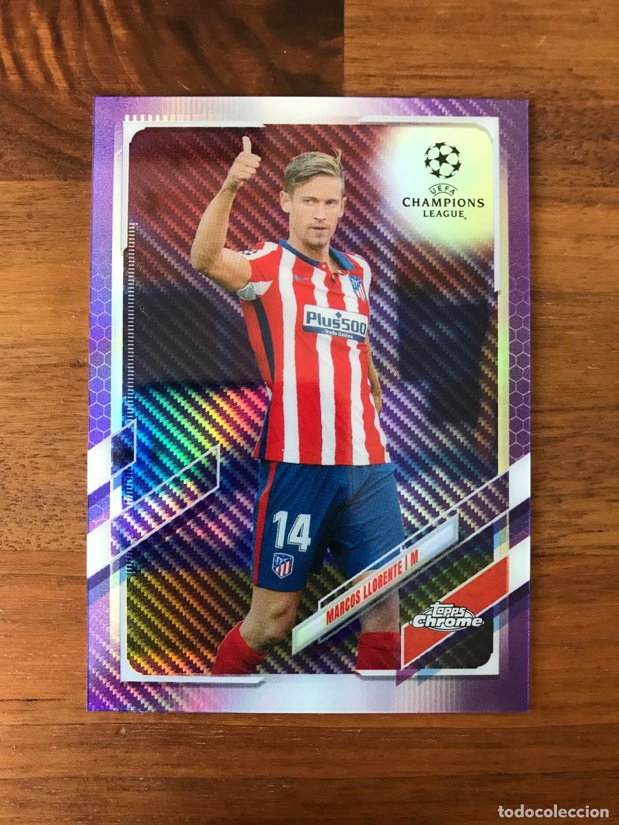 Cromos de F&uacute;tbol: MARCOS LLORENTE - ATLETICO MADRID - PURPLE CARBON FIBER REFRACTOR - 2021 21