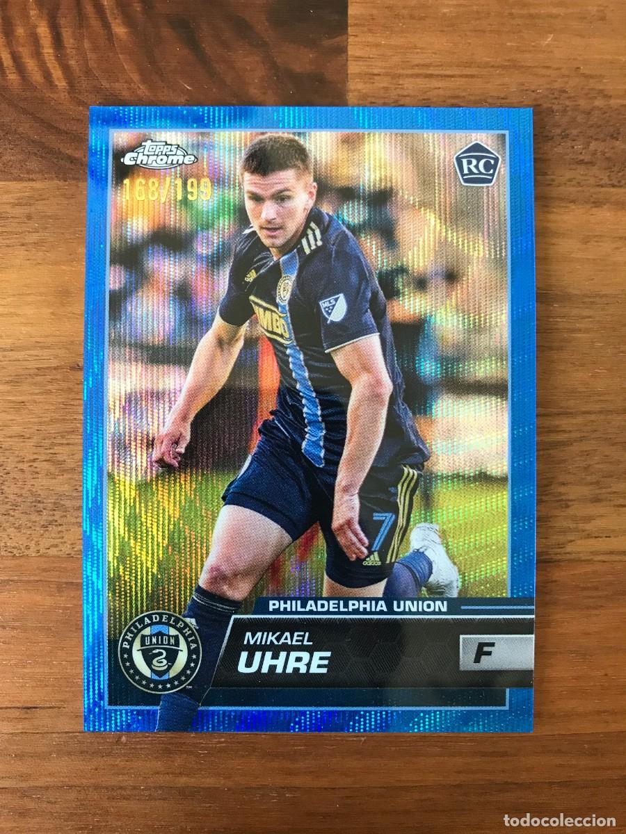 Cromos de F&uacute;tbol: MIKAEL UHRE - PHILADELPHIA - ROOKIE CARD - NUMERADA /199 BLUE WAVE REFRACTOR - 2023