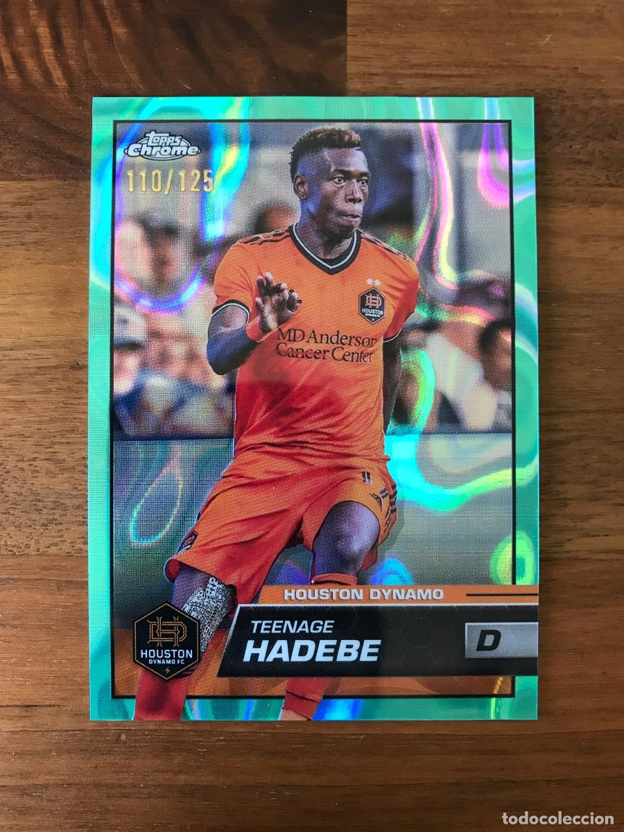 Cromos de F&uacute;tbol: TEENAGE HADEBE - HOUSTON DYNAMO - ROOKIE CARD - NUMERADA /125 AQUA LAVA REFRACTOR - 2023