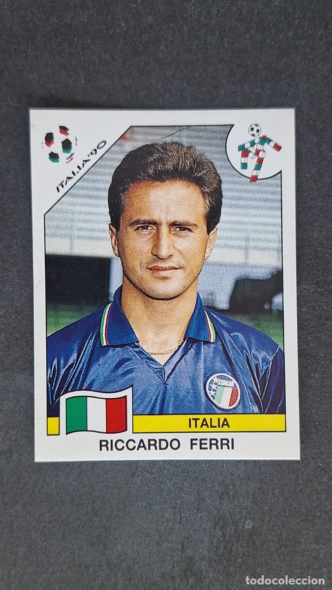 Cromos de F&uacute;tbol: L3 RICCARDO FERRI SELECCION ITALIA 44 MUNDIAL ITALIA 90 1990 PANINI NUNCA PEGADO SIN PEGAR