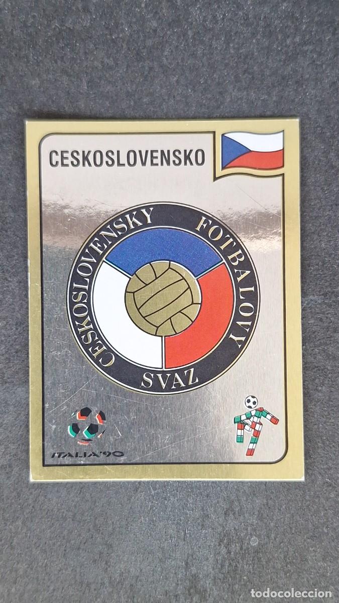 Cromos de F&uacute;tbol: L3 ESCUDO SELECCION CHEQUIA 76 MUNDIAL ITALIA 90 1990 PANINI NUNCA PEGADO SIN PEGAR