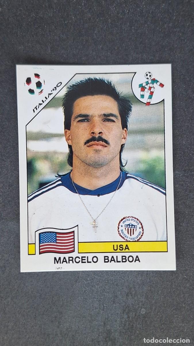 Cromos de F&uacute;tbol: L3 MARCELO BALBOA SELECCION USA 99 MUNDIAL ITALIA 90 1990 PANINI NUNCA PEGADO SIN PEGAR