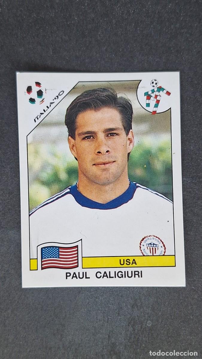 Cromos de F&uacute;tbol: L3 PAUL CALIGIURI SELECCION USA 104 MUNDIAL ITALIA 90 1990 PANINI NUNCA PEGADO SIN PEGAR
