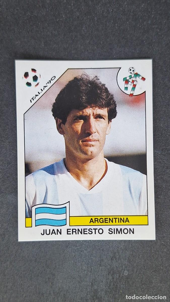 Cromos de F&uacute;tbol: L3 JUAN ERNESTO SIMON SELECCION ARGENTINA 119 MUNDIAL ITALIA 90 1990 PANINI NUNCA PEGADO SIN PEGAR