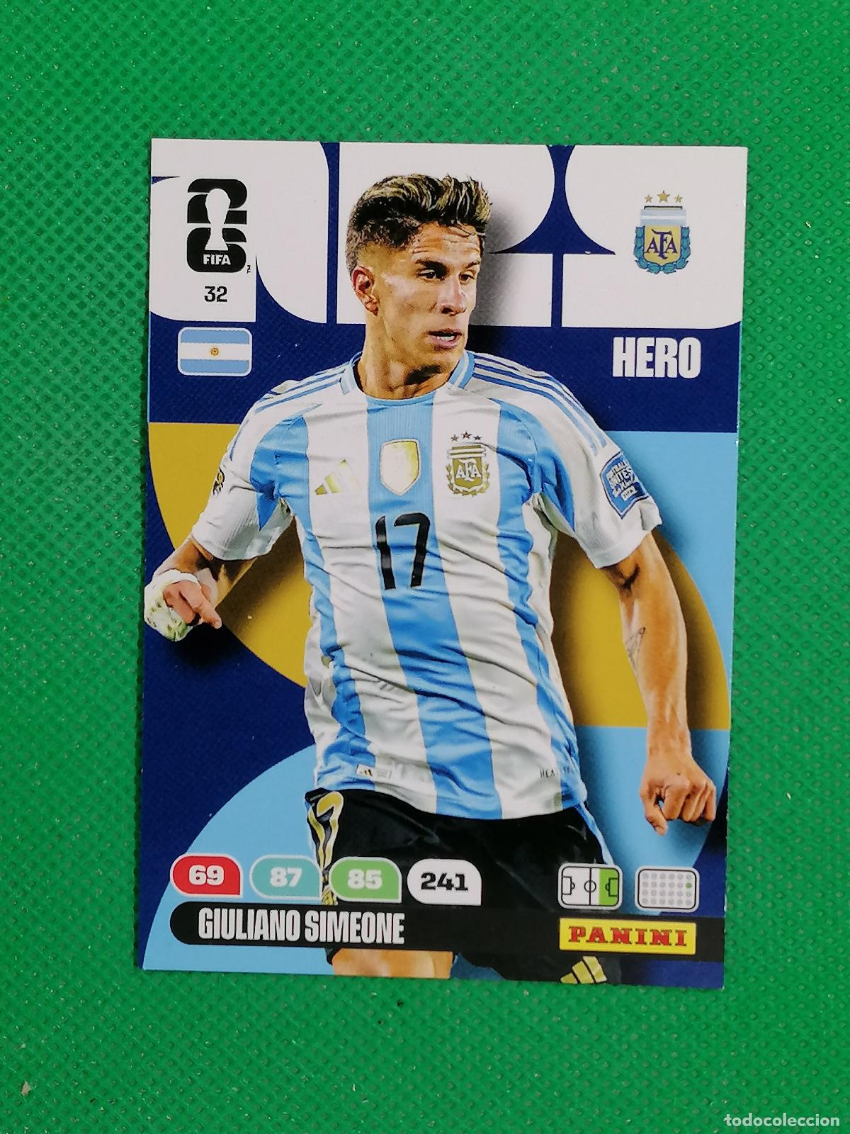 Cromos de F&uacute;tbol: 32 GIULIANO SIMEONE ARGENTINA HERO ⚽ PANINI ADRENALYN FIFA WORLD CUP 26 2026 ⚽