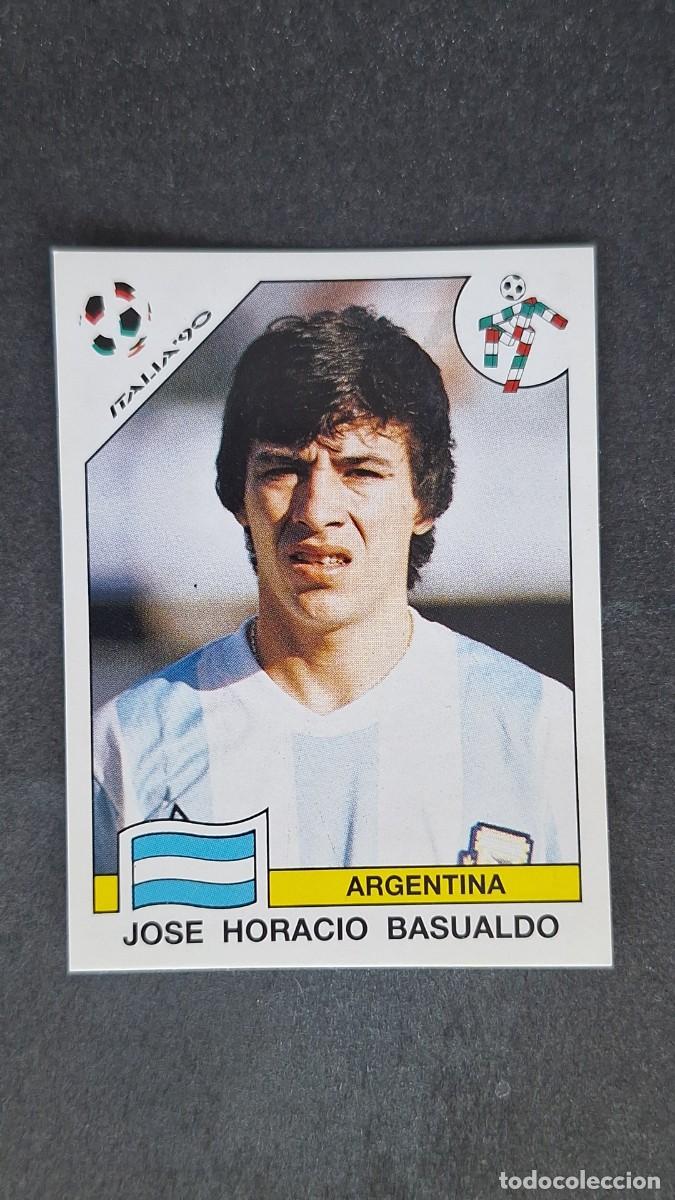 Cromos de F&uacute;tbol: L3 J. HORACIO BASUALDO SELECCION ARGENTINA 126 MUNDIAL ITALIA 90 1990 PANINI NUNCA PEGADO SIN PEGAR