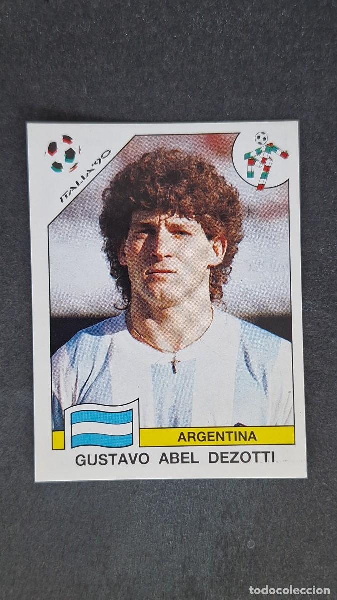 Cromos de F&uacute;tbol: L3 GUSTAVO ABEL DEZOTTI SELECCION ARGENTINA 131 MUNDIAL ITALIA 90 1990 PANINI NUNCA PEGADO SIN PEGAR