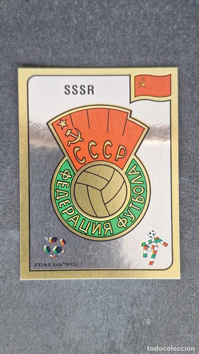 Cromos de F&uacute;tbol: L3 ESCUDO SELECCION SSSR 133 MUNDIAL ITALIA 90 1990 PANINI NUNCA PEGADO SIN PEGAR