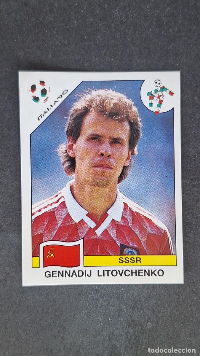 Cromos de F&uacute;tbol: L3 GENNADIJ LITOVCHENKO SELECCION SSSR 146 MUNDIAL ITALIA 90 1990 PANINI NUNCA PEGADO SIN PEGAR