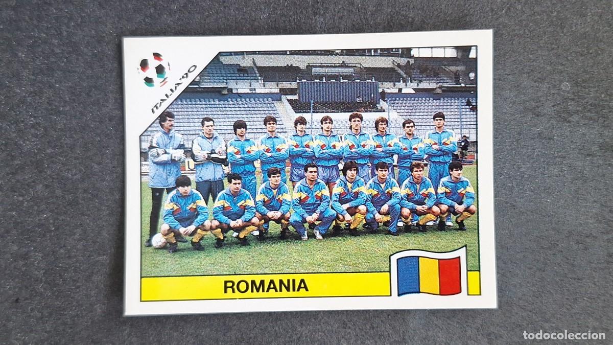 Cromos de F&uacute;tbol: L3 EQUIPO SELECCION RUMANIA 155 MUNDIAL ITALIA 90 1990 PANINI NUNCA PEGADO SIN PEGAR