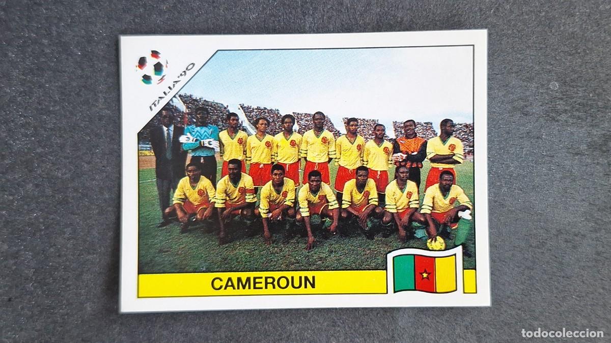 Cromos de F&uacute;tbol: L3 EQUIPO SELECCION CAMERUN 172 MUNDIAL ITALIA 90 1990 PANINI NUNCA PEGADO SIN PEGAR