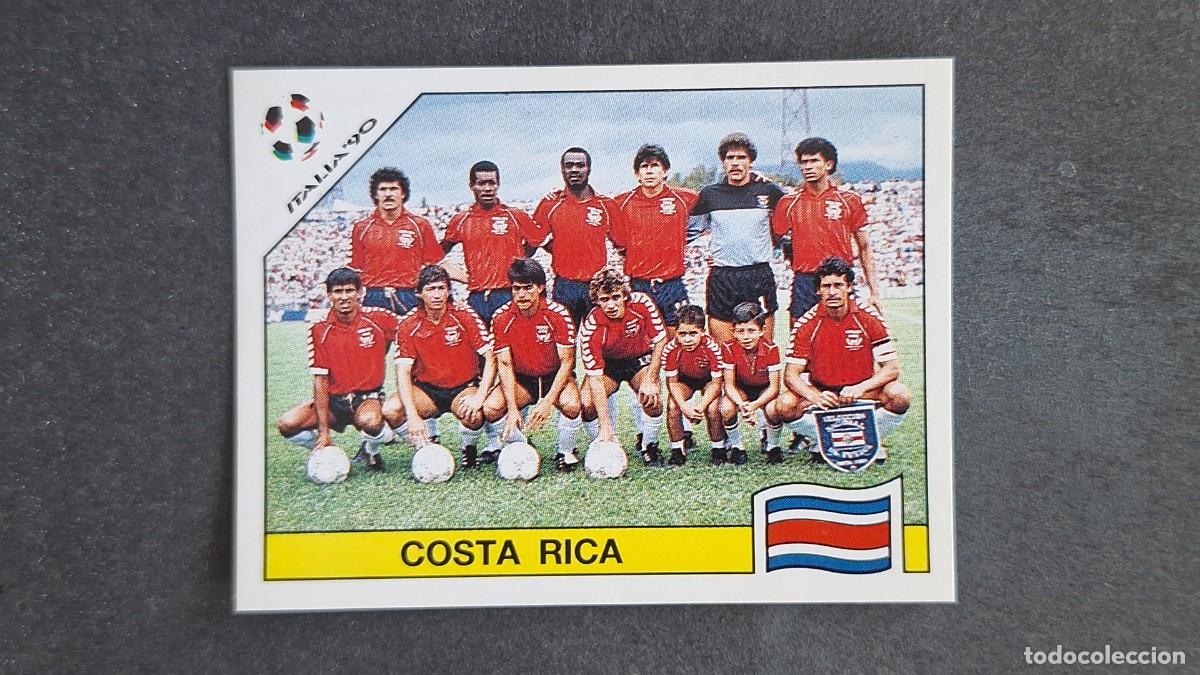 Cromos de F&uacute;tbol: L3 EQUIPO SELECCION COSTA RICA 181 MUNDIAL ITALIA 90 1990 PANINI NUNCA PEGADO SIN PEGAR