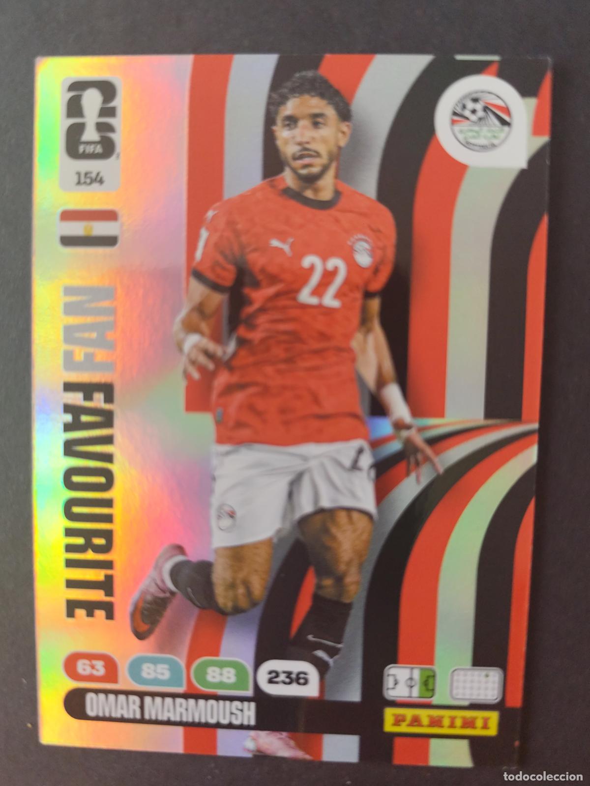Cromos de Futebol: 154 OMAR MARMOUSH FAN FAVOURITE EGIPTO ADRENALYN MUNDIAL FIFA WORLD CUP 2026 PANINI