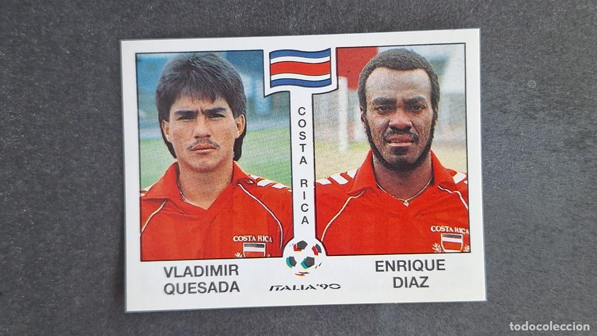 Cromos de F&uacute;tbol: L3 QUESADA - DIAZ SELECCION COSTA RICA 184 MUNDIAL ITALIA 90 1990 PANINI NUNCA PEGADO SIN PEGAR